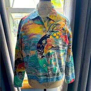 New Direction Sport colorful 100% cotton jacket